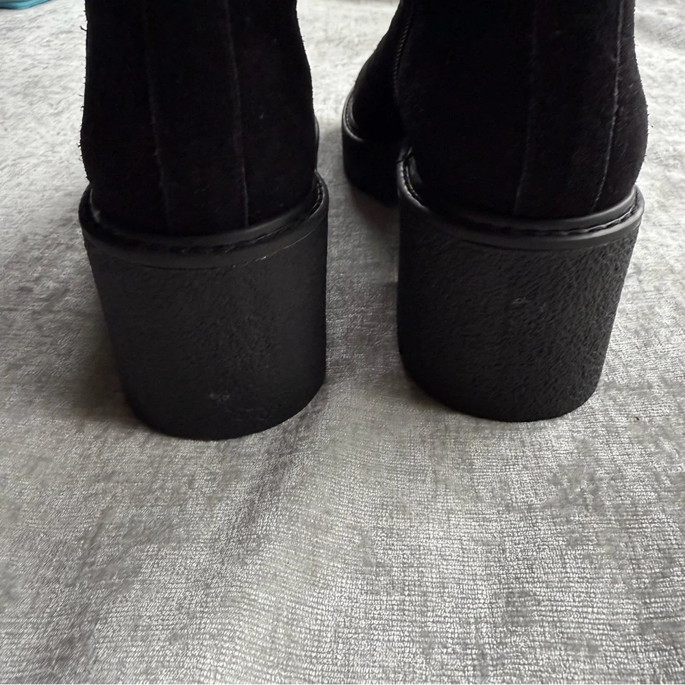 Chelsea & Violet New Black Combat Moto Boots Sz 9 - Picture 8 of 10